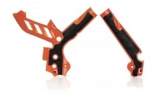 Acerbis X-Grip frame beschermers oranje / zwart KTM SX/SX-F 125-450 2011-2015 & SX 250 2011-2016 EXC-EXC-F 125-500 2012-2016