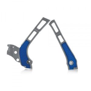 Acerbis X-Grip frame beschermers zilver / blauw Yamaha YZ 125/250 06- & Fantic XX/XE 125 2021 & XX 250 2021