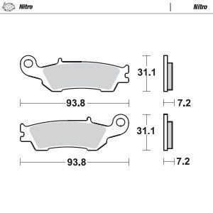 Moto Master Sintered Metal Voor remblokken Nitro Yamaha