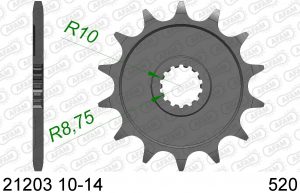 AFAM voortandwiel staal Gas Gas EC 125 & Yamaha YZ 125 87-04
