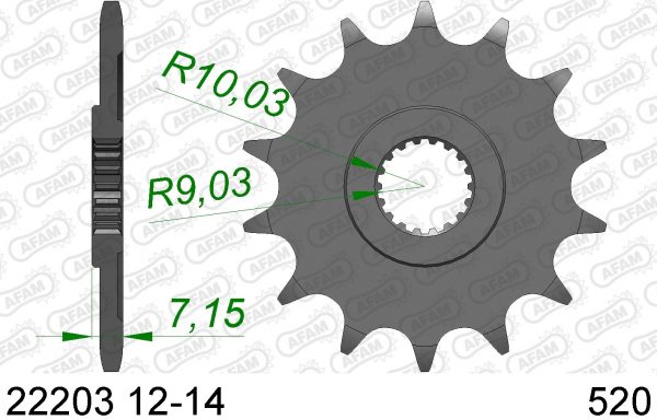 AFAM voortandwiel Suzuki RM 125 87-11 Suzuki RM-Z 250 07-12