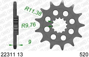 AFAM voortandwiel 13 tands Suzuki RM-Z 250 2013-