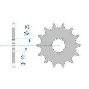 AFAM voortandwiel staal Kawasaki KX 250 99-08 & Yamaha WR 400F 98-99 & WR 426F 00-02 & WR 450F 03- & YZ 250 99-