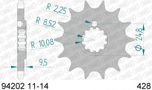 AFAM voortandwiel KTM SX 85 03-17 & SX 105 04-06 & Husqvarna TC 85 14-17 & Beta RR 50 Enduro 99-01