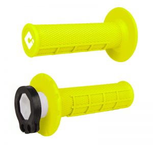 Odi Lock-On handvaten alle 2+ 4 takt Half Waffle Fluor Geel