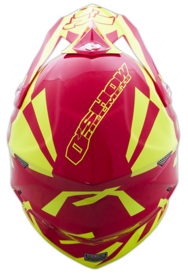 O'Show Helmet C4+ Red / Fluor Yellow 2020 Collectie - Afbeelding 3