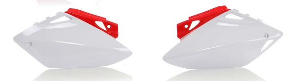 Racetech zijnummerborden rood / wit Honda CRF 450R 05-06