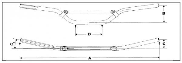 WRP Stuur Taper-X MX-GP Replica 28,6mm - Afbeelding 2
