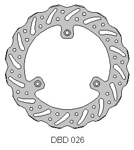 Delta Braking voor remschijf ( 220mm ) Suzuki RM 85 05- & Yamaha YZ 80 93-01 & YZ 85 02-14