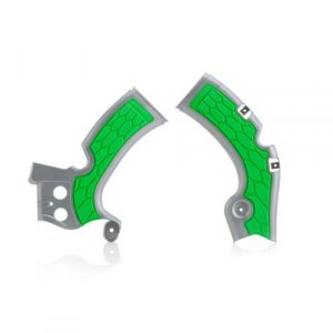 Acerbis X-Grip frame beschermers zilver / groen Kawasaki KX 450F 09-18