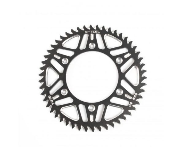 S-teel achtertandwiel 49 tands aluminium Zwart Beta/Gas Gas/Husqvarna - 13/Sherco