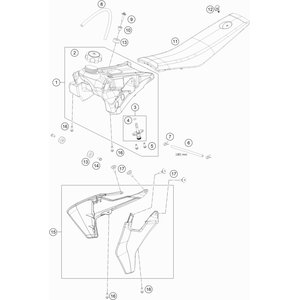 Husqvarna OEM Radiator Kappen Wit Husqvarna TC 50 17-19