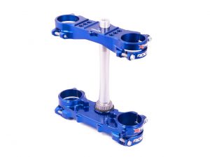 X-Trig Rocs kroonplaten offset 25mm Blauw Yamaha YZ 125 2006-2024 & Fantic XX/XE 125 2021-2022