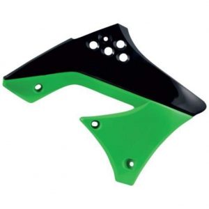 Polisport Radiator Kappen Zwart / Groen Kawasaki KX 250F 06-08