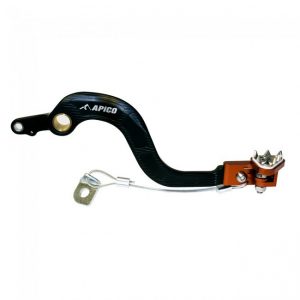 Apico Rempedaal + Brake Saver zwart / oranje KTM SX/SX-F 125-450 07-15 & EXC/EXC-F 125-500 08-16 & Husqvarna TC/FC 125-450 14-15 & TE/FE 125-501 14-16