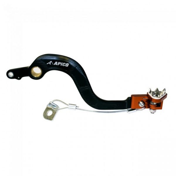 Apico Rempedaal + Brake Saver zwart / oranje KTM SX 125/250/300/380/525 03-06 & SX-F 250/450 03-06 & EXC 125/200/250/300/400/450/525 04-07