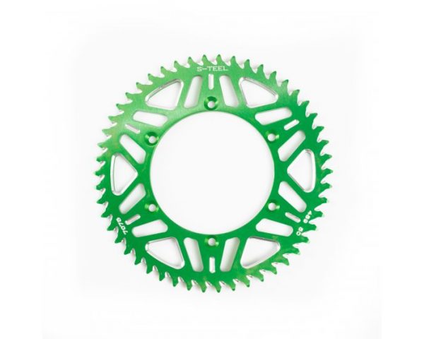 S-teel achtertandwiel 50 tands aluminium Groen Kawasaki KX/KXF 125/250/450