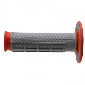 Renthal handvaten Duallayer Diamond Half Waffle / Tapered oranje / grijs G155