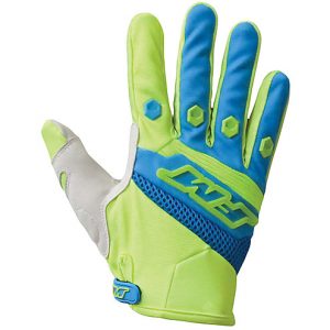 FM Racing X24 Kids Size L Hero gloves Blue / Fluo Yellow