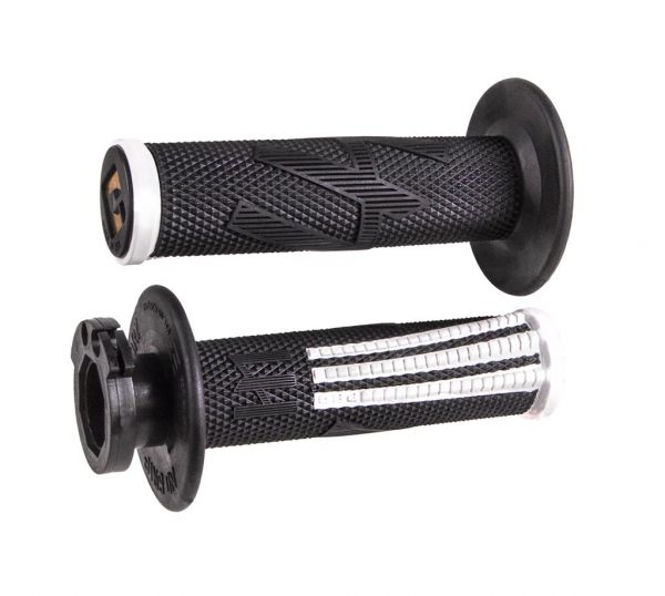 Odi Lock-On V2 Emig Pro handvaten alle 2+ 4 takt Soft Half Waffle Zwart / Wit
