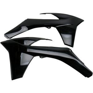 UFO radiator kappen Zwart KTM SX 125/150/250 11-12 & SX-F 250/350/450 11-12 & EXC 125/200/250/300/350/450/500 12-13