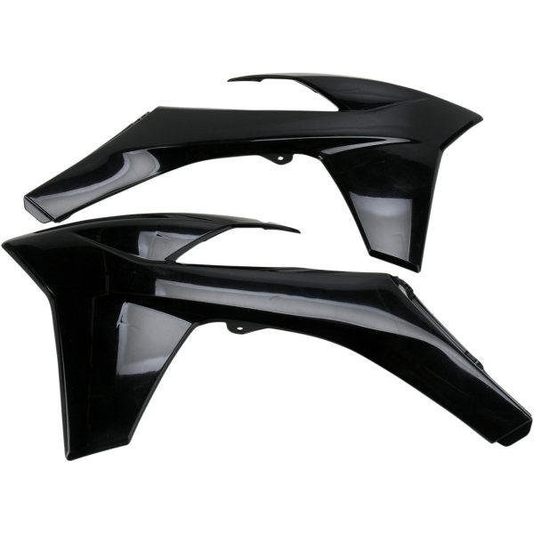 UFO radiator kappen Zwart KTM SX 125/150/250 11-12 & SX-F 250/350/450 11-12 & EXC 125/200/250/300/350/450/500 12-13