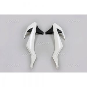 UFO radiator kappen Zwart / Wit KTM SX 125/150/250 16-18 & SX-F 250/350/450 16-18 & EXC 250/300 17-19 & EXC-F 250/350/450/500 17-19