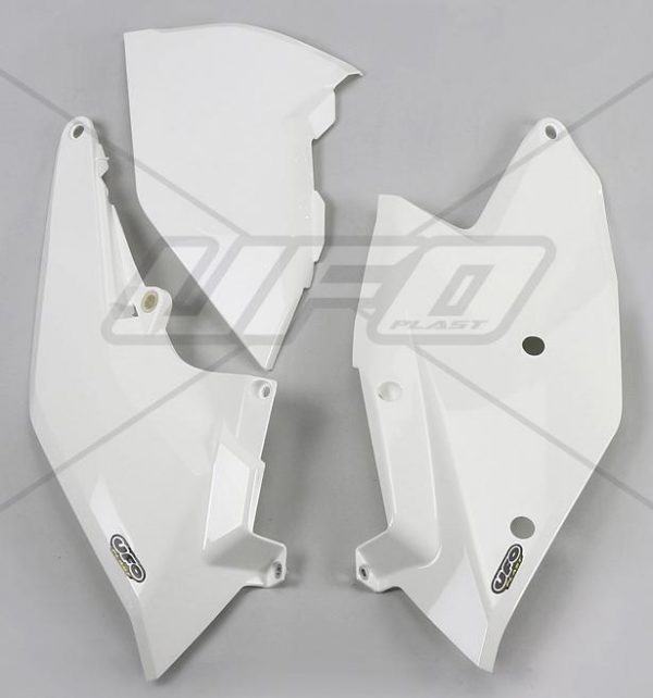 UFO zijnummerborden + Luchtfilterkap Wit KTM SX 125/150/250 16-18 & SX-F 250/350/450 16-18 & EXC 250/300 17-19 & EXC-F 250/350/450/500 17-19