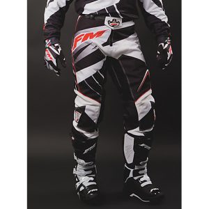 FM Racing X22 Force crossbroek Zwart / Wit Maat 32