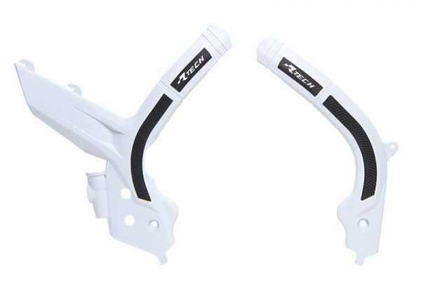 Racetech frame beschermers wit / zwart KTM SX 125/150/250 2019- & SX-F 250/350/450 2019- & EXC/EXC-F 250/300/350/450/500 2020-