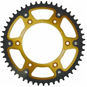 Supersprox achtertandwiel staal/aluminium met goude binnenring 46 tands KTM SX 65 01-19 & Husqvarna CR 65 11-13 & TC 65 17-19