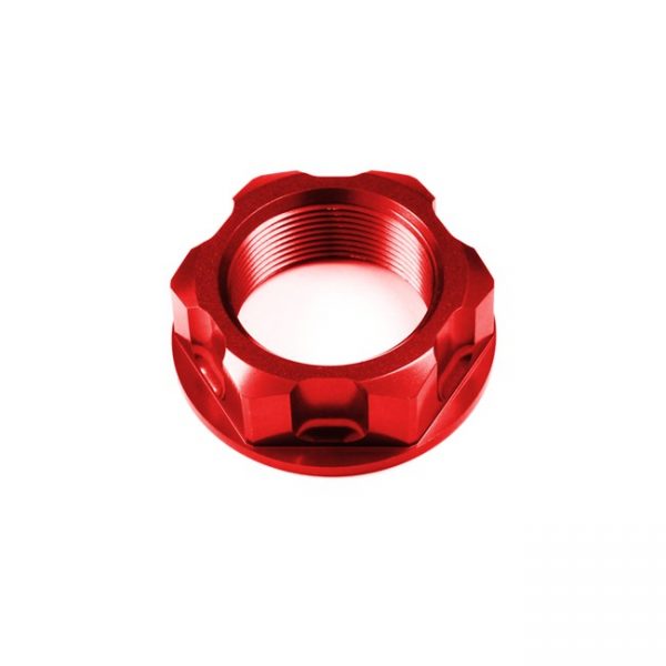 Apico balhoofdmoer rood Honda CR 125/250R 01-07 & CRF 250R 04- & CRF 450R 02- & CRF 250X 04- & CRF 450X 05-16 & CRF 450RX 17-