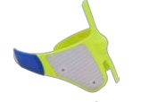FM Enkel beschermers Fluor Geel / blauw / Wit voor FM MX Crosslaarzen Typhoon 2