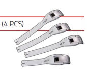 FM laars clipjes Wit voor FM MX Crosslaarzen Typhoon 1/2/3 ( 4 pack )