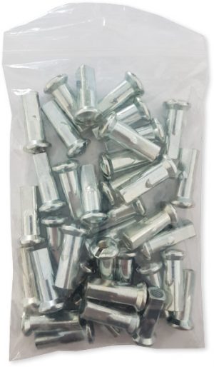 Haan Wheels nippel set zilver voor 36 spaken Honda/Kawasaki/KTM/Suzuki/Husqvarna/Yamaha