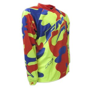 FM Jersey Camo X23 Red/Blue/Fluo-Yellow (IT) | Size L
