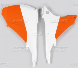 UFO luchtfilter kappen Wit / Oranje KTM EXC/EXC-F 125/200/250/300/450/500 14-16