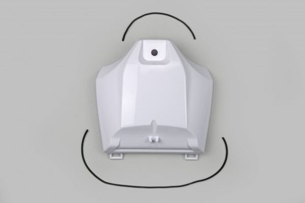UFO brandstoftank / filterbak kap Wit Yamaha YZ 250F 19- & YZ 450F 18- & WR 250F 20- & WR 450F 19-