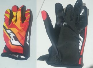 FM Racing X22 Force gloves Size M Red / Yellow