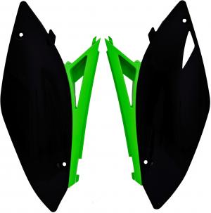 Racetech zijnummerborden Zwart / Groen Kawasaki KX 250F 09-12 & KX 450F 09-11