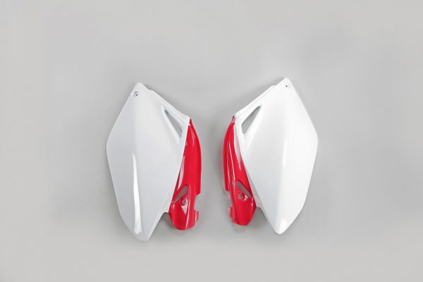 UFO zijnummerborden rood / wit Honda CRF 250R 06-09