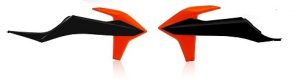 UFO radiator kappen Oranje / Zwart KTM SX 125/150/250 2019-2022 & SX-F 250/350/450 2019-2022 & EXC 250/300 2020-2023 & EXC-F 250/350/450/500 2020-2023