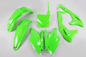 UFO plastic kit Fluor Groen Kawasaki KX 250F 18-20