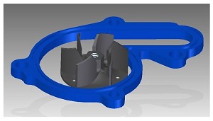 Mino waterpomp koeler kit Blauw KTM SX-F 250/350 16- & EXC-F 250/350 17- & Husqvarna FC 250/350 16- & FE 250/350 17-