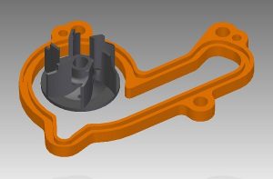 Mino waterpomp koeler kit Oranje KTM SX-F 250/350 16- & EXC-F 250/350 17- & Husqvarna FC 250/350 16- & FE 250/350 17-