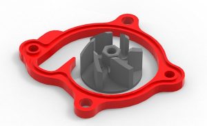 Mino waterpomp koeler kit rood Honda CRF 250R 2018-2020