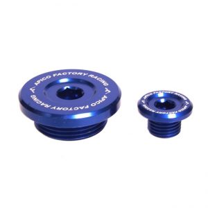 Apico Blok pluggen aluminium blauw Suzuki RM-Z 250 07- & RM-Z 450 05-