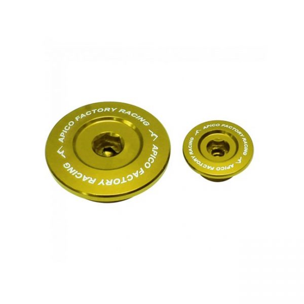Apico Blok pluggen aluminium goud Suzuki RM-Z 250 07- & RM-Z 450 05-