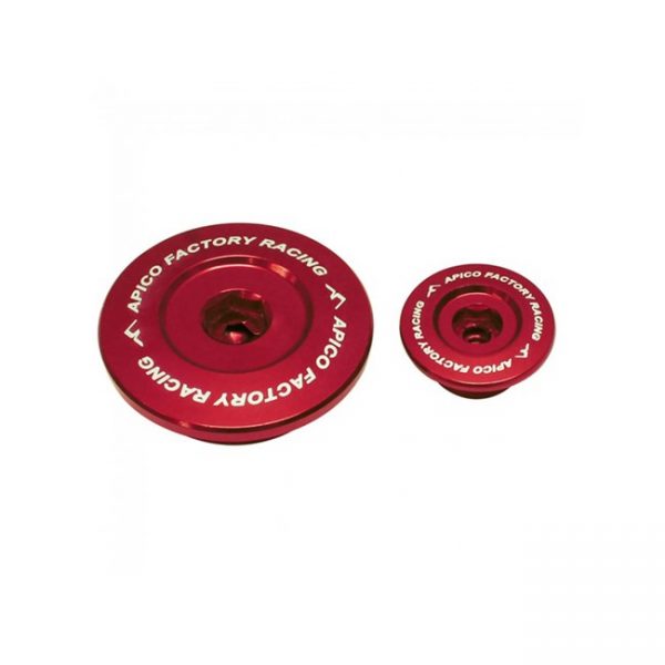 Apico Blok pluggen aluminium rood Suzuki RM-Z 250 07- & RM-Z 450 05-