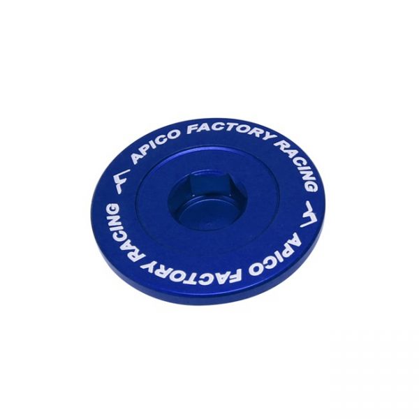 Apico Blok plug aluminium blauw KTM/HQV/GAS SX-F/FC/MC-F250-450 11-21, EXC-F/FE/FX/EC-F/EX-F250-350 12-21